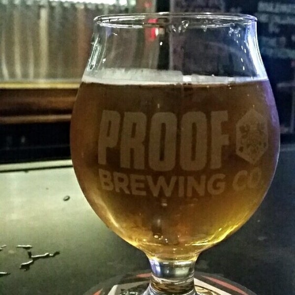 Photo taken at Proof Brewing Company by Aleks F. on 5/22/2015