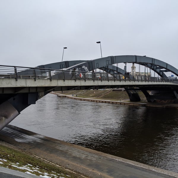 Foto diambil di Mindaugo tiltas | Mindaugas&#39; bridge oleh Artem S. pada 2/15/2019