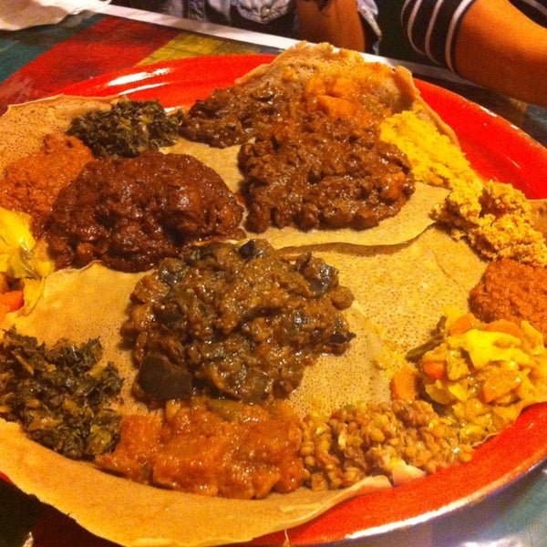 Photo taken at Aster&#39;s Ethiopian Restaurant by Adriano T. on 11/6/2014