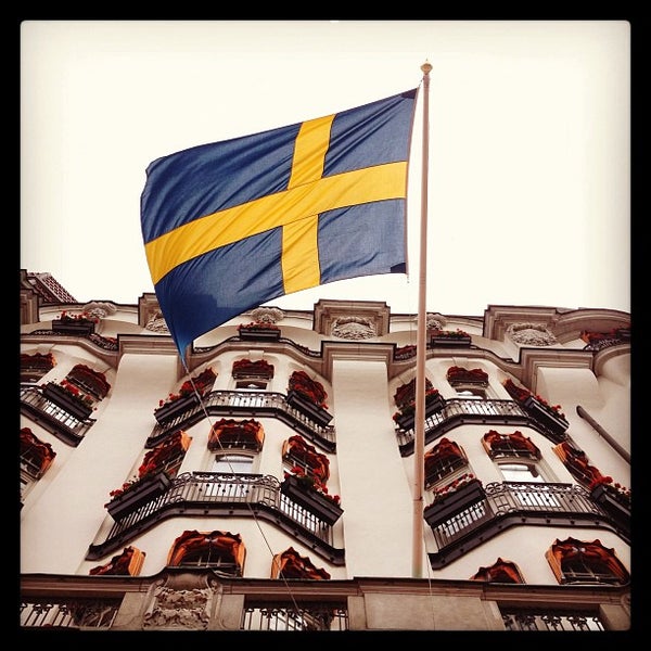 Photo taken at Hotel Diplomat Stockholm by Trent V. on 7/4/2013