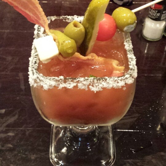 Create your own Bloody Mary. It's huge and delicious!