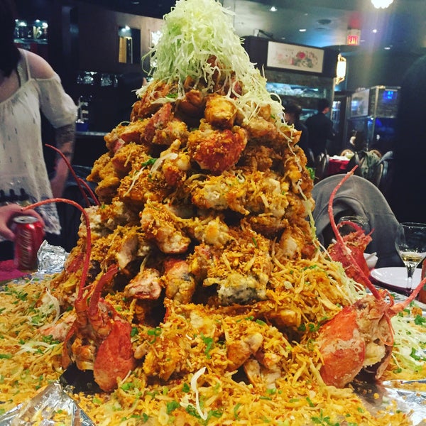 The tower of lobster is ... well, it's a tower of spicy, deep fried lobster, it's amazing!