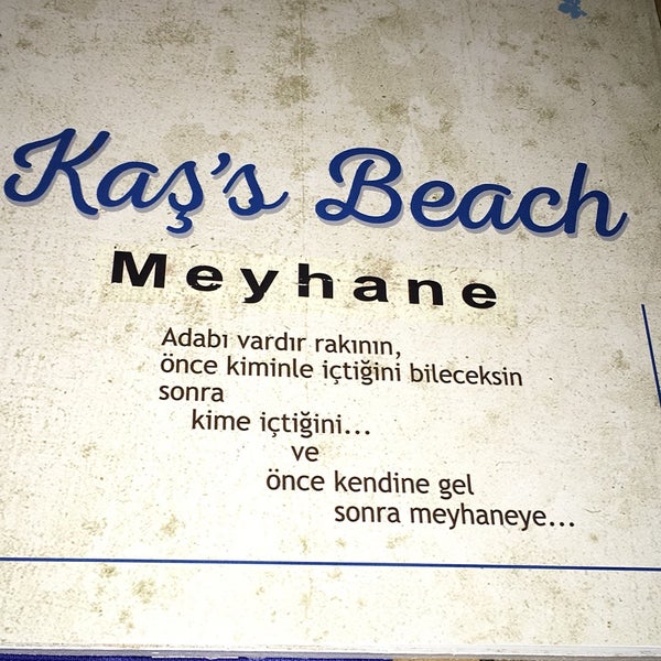 Photo taken at Kaş&#39;ın Meyhanesi &amp; Kaş&#39;s Beach by Mehmet M. on 5/28/2019