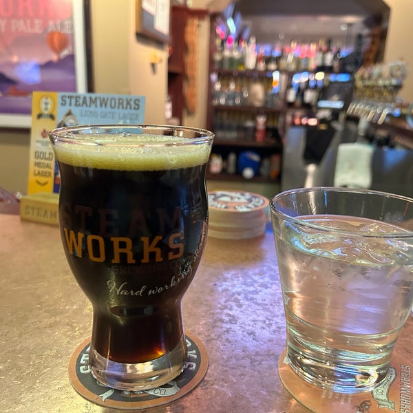 Photo taken at Steamworks Brewing Company by Amy E. on 3/17/2023