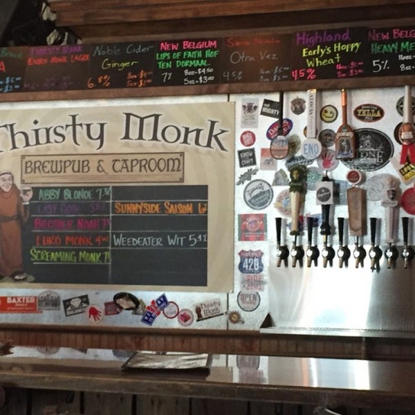 Photo taken at Thirsty Monk Brewery &amp; Pub by Sean M. on 6/19/2016