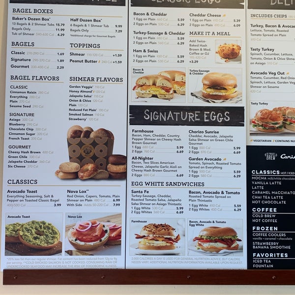 Einstein online bros menu
