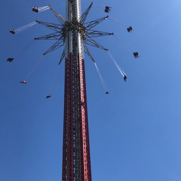 Photo taken at Six Flags New England by Matthew J. on 9/15/2019