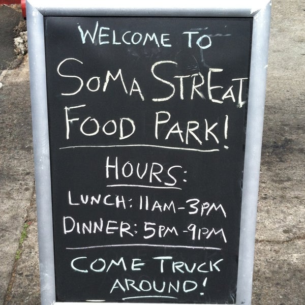 Photo taken at SoMa StrEat Food Park by Sarah F. on 5/11/2013
