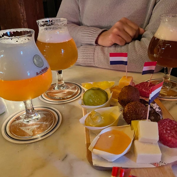Great place to taste some beers and typical Dutch snacks before or after your meal. They also have genever tasting; a great way to fill up a rainy afternoon.