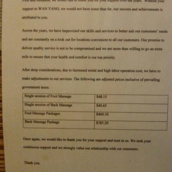 Wan Yang Health Products & Foot Reflexology Centre