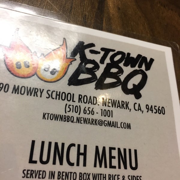 Ktown bbq menu