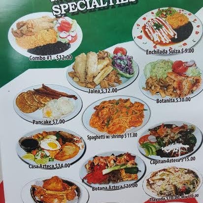 Azteca Restaurant Food
