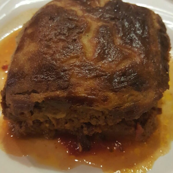 Great Greek food except my moussaka has little eggplant