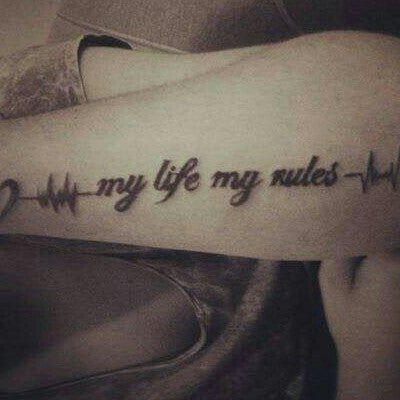 My Rules My Life Tattoo Best Design For Men Temporary Body Tattoo Voorkoms   YouTube