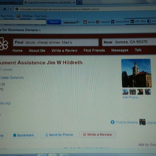 Legal Document Assistance Jim W Hildreth LDA 55007 Sonora, CA