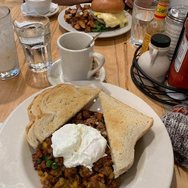 We tried the breakfast sandwich, cowboy hash, and milkshake. All delicious!