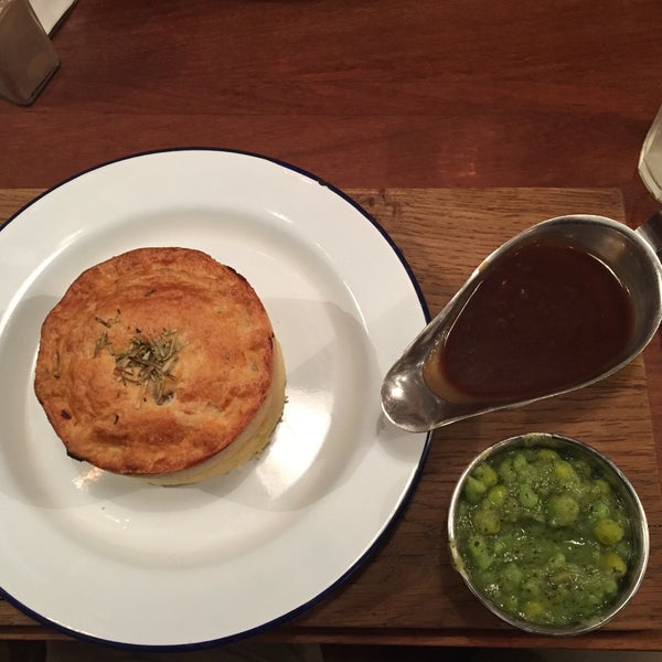 The pies are amazing, doesn't matter which you choose. Also got to try the minty mashed peas.