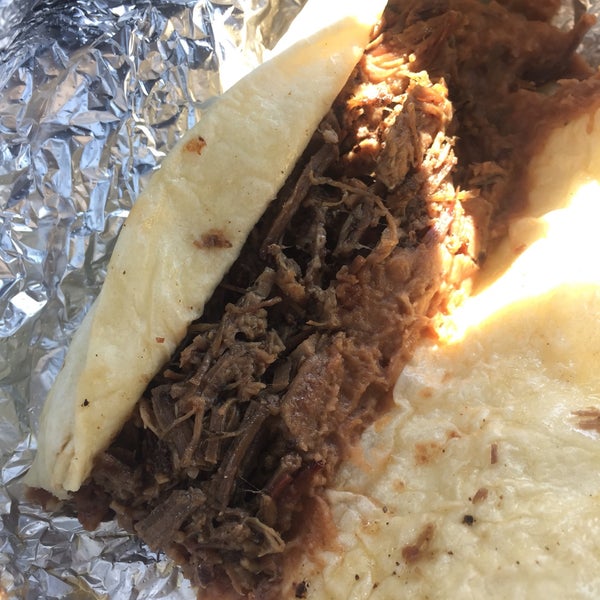 The brisket and bean taco is "OH MY GOD this is so good (repeat every time you take a bite)" good! Got it to go for lunch and went back the next day for breakfast.