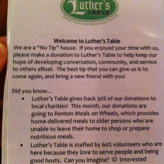 Photo taken at Luther&#39;s Table by Olga N. on 10/20/2012