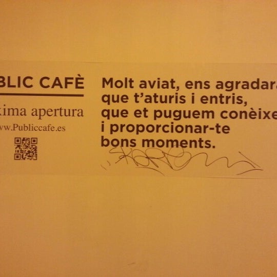 Próxima apertura de Public Cafè.