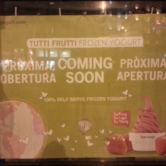 Próxima apertura Tutti Frutti