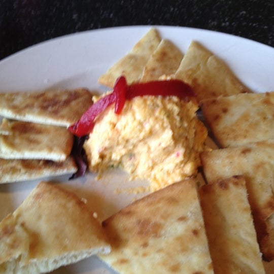 The Pimento cheese is thick and creamy. Yum-o!
