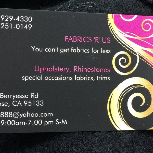 Photos at Fabrics R Us Berryessa San Jose, CA