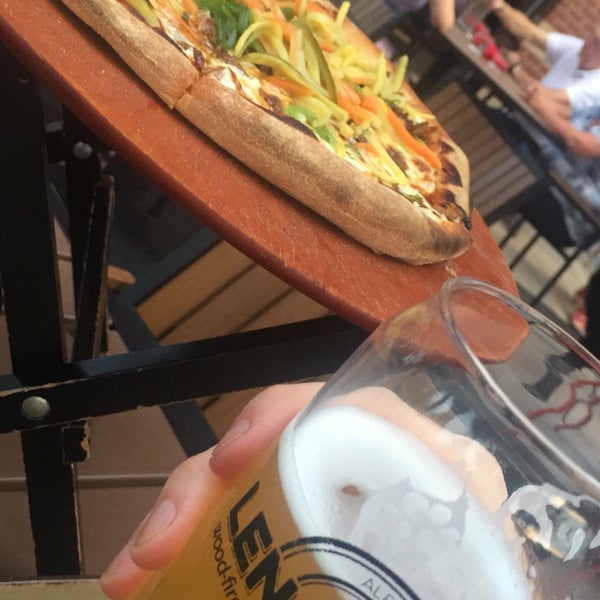 Photo taken at Lena&#39;s Wood-Fired Pizza &amp; Tap by Larissa H. on 8/9/2018