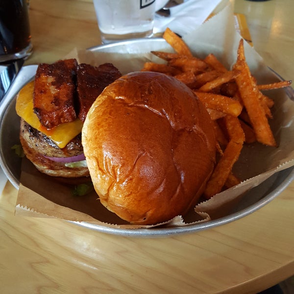 I had the Hometown Burger and Sweet Potato fries. At $15, it was delicious!