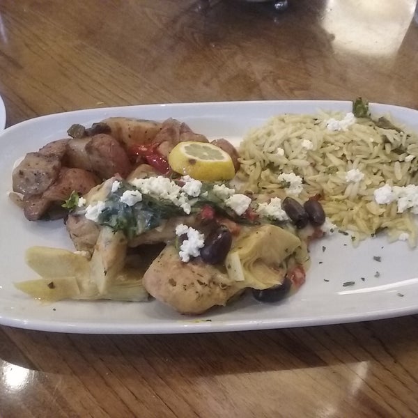 I had the chicken Rhodes and falafel and they were fantastic. Fiancée had some salad she doesn't remember the name of and thoroughly enjoyed it.