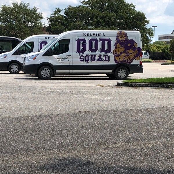 Kelvin’s God Squad vans are parked at the HBO studios located at Citadel Mall (formerly Sears) where the HBO series “The Righteous Gemstones” is filmed.