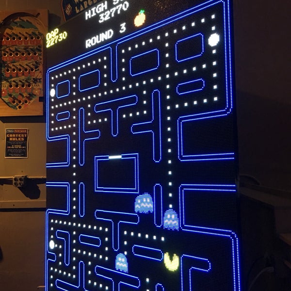 Great selection of arcade favorites like Galaga and also loads of pinball machines and skee-ball. Also, don't miss the world's largest pac man!