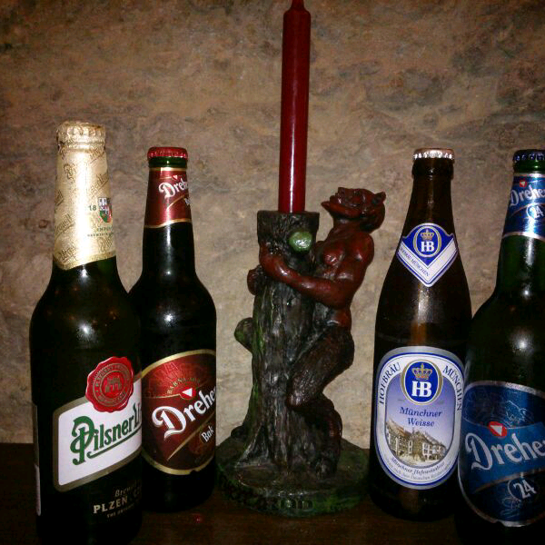 Beers, draught ones either