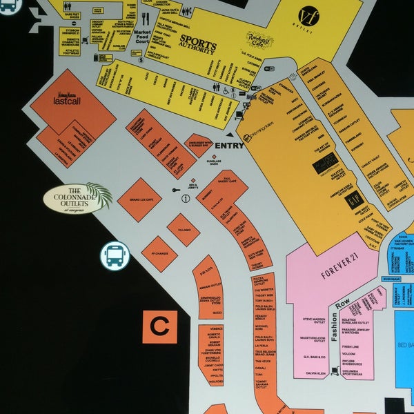 Center Map of Sawgrass Mills® - A Shopping Center In Sunrise, FL