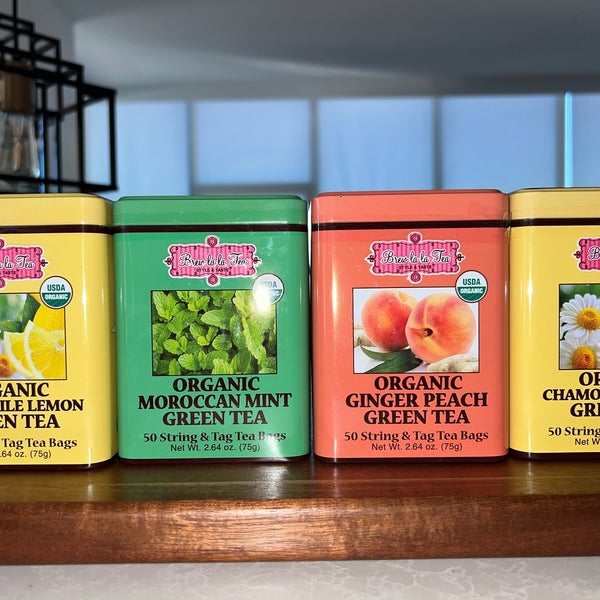 Brew La La - Organic Green Tea Ginger Peach - 50 Tea Bags