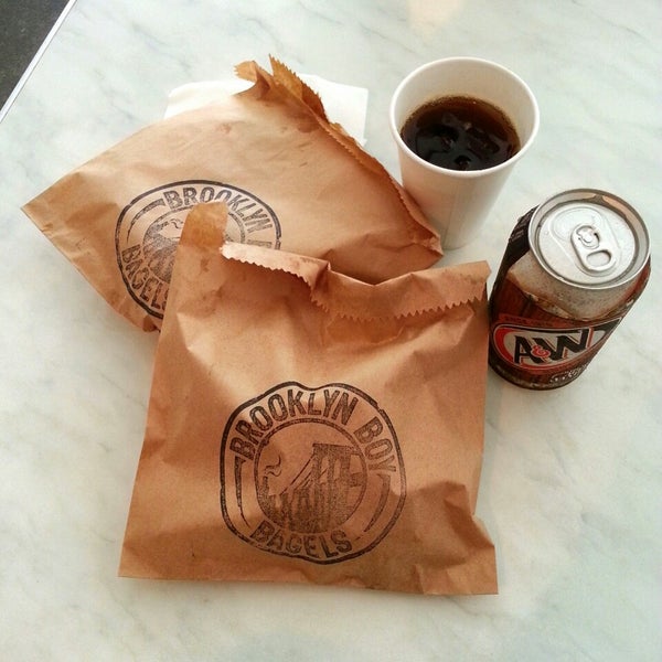Photo taken at Brooklyn Boy Bagels by The Very Hungry Katerpilla on 5/2/2013