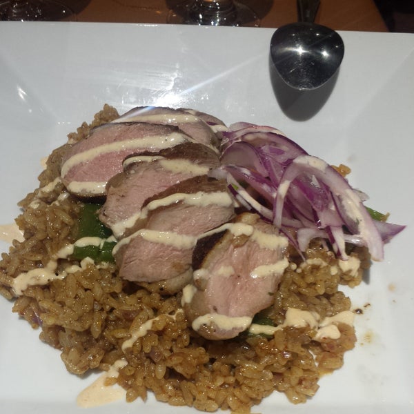 The duck breast in the arroz con pato is cooked up gorgeously. Not a hint of greasiness