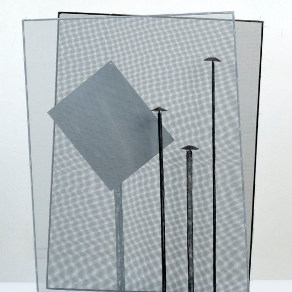 George Zongolopoulos (1903-2004) “Squares and chimneys” Stainless steel and Plexiglas, 1987 45 x 38 x 16 cm