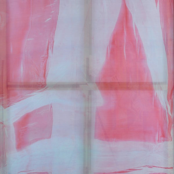 Ayan Farah “DAHAB (AIR)” Acrylic, fabric dye, alcohol and vinegar on fabric, 2013 176 x 135 cm