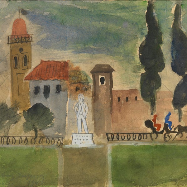 Danil (Panagopoulos) (1924-2008) Watercolor on paper, 1947 22.5 x 25.5 cm