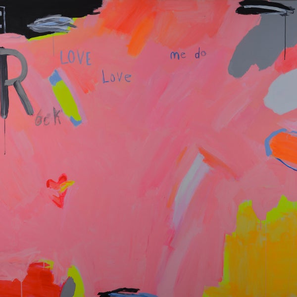 Haris Lambert “Rock love me do” Mixed media on canvas and blacklight, 2015 140 x 160 cm