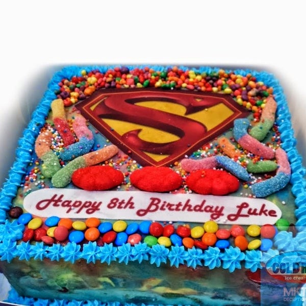 Superman ice cream cake for a super boy!