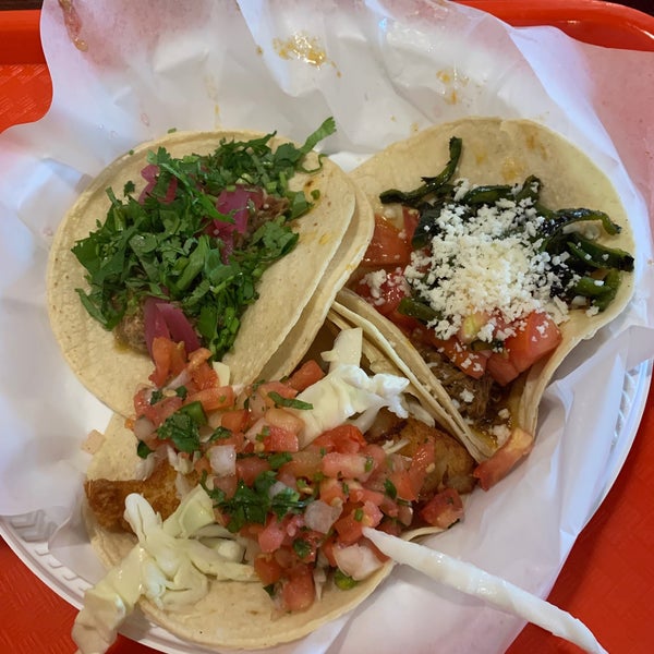 I got the pork, Machaca, and fish tacos. They were all very good. Def could’ve used a little more spice but that’s personal preference. Would recommend.