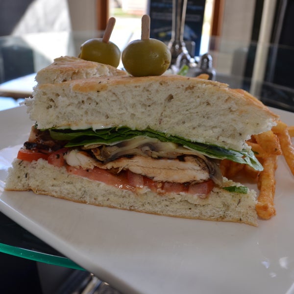 Special is Grilled Balsamic Marinated Chicken on Focaccia with Sauteed Mushrooms, Spinach & Tomato $10..wear your I Voted Sticker & get a FREE Beverage of Your Choice!