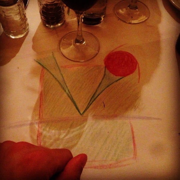 While waiting for your food, draw the Foursquare logo on the paper tablecloth. The house wine is delicious and affordable. The pizzas smell (and taste) terrific. You'll leave happy.