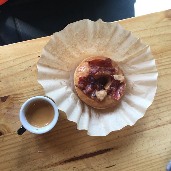 Photo taken at Boxer Donut &amp; Espresso Bar by Alex Y. on 5/14/2016