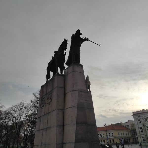Photo taken at Great Duke Gediminas monument by Deniz on 1/16/2023