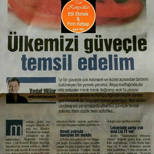 9/10/2016에 Tatlı Konyalılar Etliekmek T.님이 Tatlı Konyalılar Etli Ekmek ve Fırın Kebap에서 찍은 사진