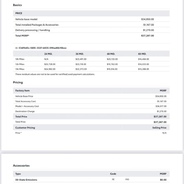 BEWARE!!! SENT ATTACHED MSRP SHEET FROM SALES, TOLD I WOULD GET A BETTER PRICE AT DEALERSHIP, AND BAITED TO COME  FROM AUSTIN TO FIND OUT $3,000 ABOVE MSRP ON NEW VEHICLES!! DO NOT WASTE YOUR TIME