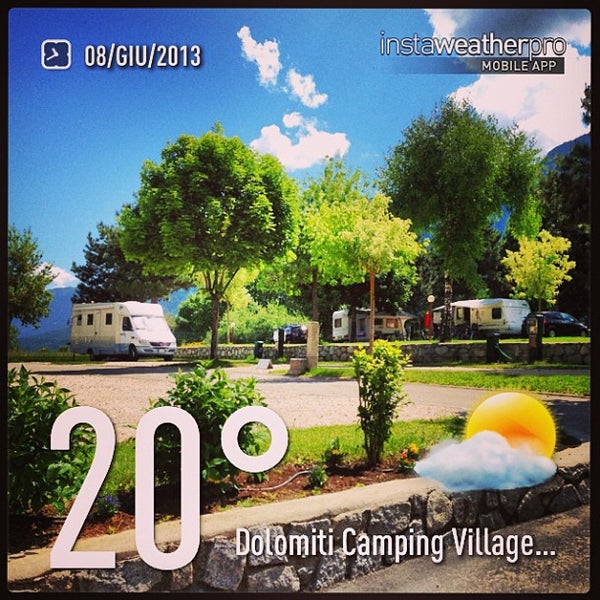6/8/2013 tarihinde Dolomiti Camping Village &.ziyaretçi tarafından Dolomiti Camping Village &amp; Wellness Resort'de çekilen fotoğraf